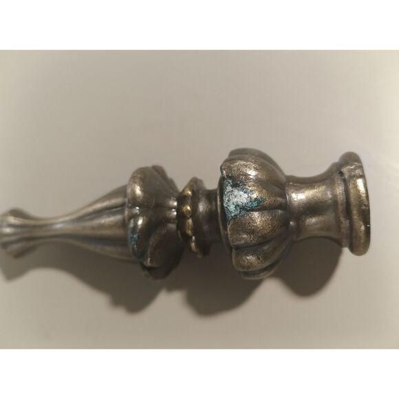 Vintage Metal Lamp Finial Urn/Acorn Shape Aged Patina Replacement 3.5" - Picture 5 of 8